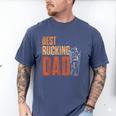 Best Rucking Dad Ruck Backpack Rucksack Workout Rucking Men's Comfort Colors T-Shirt Blue Jean