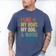 I Like My Boat Dog And Maybe 3 People Retro Sailor Dad Men's Comfort Colors T-Shirt Blue Jean