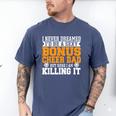 Bonus Cheer Dad Cheer Step Dad Men's Comfort Colors T-Shirt Blue Jean