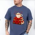 All Booked For Valentine’s Day Reading Teacher Men's Comfort Colors T-Shirt Blue Jean