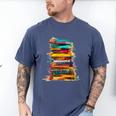 Books Painting Colorful Art Abstract Graphic Books Men's Comfort Colors T-Shirt Blue Jean