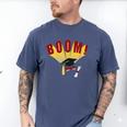 Boom Graduation Hat And Diploma For Proud Graduate Men's Comfort Colors T-Shirt Blue Jean