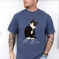 Boss Tuxedo Cat Lovers Tee Shirt For Mom Dad Men's Comfort Colors T-Shirt Blue Jean