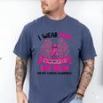 Breast Cancer Wings Shirt I Wear Pink In Memory Of My Mom Men's Comfort Colors T-Shirt Blue Jean