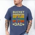 Bucket Dad Softball Dad Baseball Coach Father's Day Men's Comfort Colors T-Shirt Blue Jean