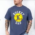 Bucket Dad Softball Dad Baseball Father's Coach Men's Comfort Colors T-Shirt Blue Jean
