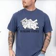 Bulldog Rolling Fatties Dog Mom Dad Owner Men's Comfort Colors T-Shirt Blue Jean