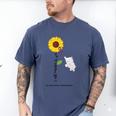 Caring Memory Elephant Sunflower Alzheimer Men's Comfort Colors T-Shirt Blue Jean