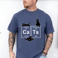 Cat Chemistry Periodic Table Cat Dad Cat Mom Men's Comfort Colors T-Shirt Blue Jean