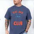 Cat Dad Club Life Is Better With Cats Retro Cat Dad Men's Comfort Colors T-Shirt Blue Jean