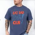 Cat Dad Club Life Is Better With Cats Cat Dad Retro Men's Comfort Colors T-Shirt Blue Jean Cat Dad Club Life Is Better With Cats Cat Dad Retro Men's Comfort Colors T-Shirt Blue Jean