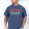 Cat Dad The Man The Myth Cat Lover Kitten Owner Kitty Men's Comfort Colors T-Shirt Blue Jean