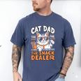 Cat Dad The Man The Myth The Snack Dealer Men's Comfort Colors T-Shirt Blue Jean