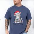 Cat Ew People Adult Humor Introvert Anti-Social Men's Comfort Colors T-Shirt Blue Jean