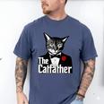 The Cat Father Cool Cat Dad Cat Lovers Men's Comfort Colors T-Shirt Blue Jean The Cat Father Cool Cat Dad Cat Lovers Men's Comfort Colors T-Shirt Blue Jean