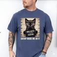 Catnip Made Me Do It Mugshot For Cat Lover Cat Mom Cat Dad Men's Comfort Colors T-Shirt Blue Jean