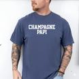Champagne Papi Dad Father's Day Love Family Support Tee Men's Comfort Colors T-Shirt Blue Jean
