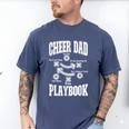 Cheer Dad Playbook Men's Comfort Colors T-Shirt Blue Jean