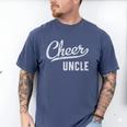 Cheer Dad Shirts Cheer Uncle Proud Cheerleading Uncle Men's Comfort Colors T-Shirt Blue Jean