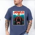 Chocolate Lab Jowls Labrador Retriever Dog Mom Dad Men's Comfort Colors T-Shirt Blue Jean