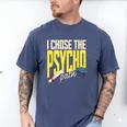 I Chose The Psycho Path Psychology Major Graduation Men's Comfort Colors T-Shirt Blue Jean