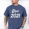 Class Of 2021 Graduation School Spirit Her Senior Class Men's Comfort Colors T-Shirt Blue Jean