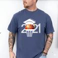 Class 2021 Graduation Senior Basketball Player Men's Comfort Colors T-Shirt Blue Jean