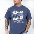 Class Of 2024 High School Senior Graduation Groovy Wave Men's Comfort Colors T-Shirt Blue Jean