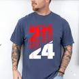 Class Of 2024 High School Senior Graduation Red Sports Style Men's Comfort Colors T-Shirt Blue Jean