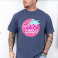 Class Of 2024 Senior Pink Retro Classic Girl Grad Graduation Men's Comfort Colors T-Shirt Blue Jean
