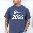 Class Of 2026 Graduation School Spirit Her Senior Class Men's Comfort Colors T-Shirt Blue Jean