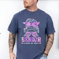 Class Of 2027 Senior Coquette Bow Messy Hair 26 Graduation Men's Comfort Colors T-Shirt Blue Jean