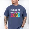 Class Of 2035 Kindergarten Pre K Grow With Me Graduation Men's Comfort Colors T-Shirt Blue Jean