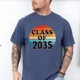 Class Of 2035 Senior Graduate Retro Graduation Men's Comfort Colors T-Shirt Blue Jean