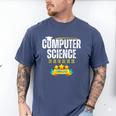 Computer Science Degree Graduation Senior Celebration Grad Men's Comfort Colors T-Shirt Blue Jean