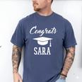 Congrats Sara College High School Graduation Men's Comfort Colors T-Shirt Blue Jean