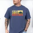 Cool Garbage Man Art For Men Dad Father Garbage Dump Truck Men's Comfort Colors T-Shirt Blue Jean