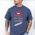 Cool Hotter By One Degree Graduation Teesadf Men's Comfort Colors T-Shirt Blue Jean