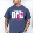Cool Parent Apparel Proud New Dad It's A Girl Classic Fit Short Sleeve Crew Neck T-Shirt Small Men's Comfort Colors T-Shirt Blue Jean