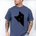 Curious Cat Peeking Sneaky Cat Cat Mom Cat Dad Men's Comfort Colors T-Shirt Blue Jean Curious Cat Peeking Sneaky Cat Cat Mom Cat Dad Men's Comfort Colors T-Shirt Blue Jean