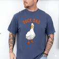Cute Duck Dad Lover Illustration Duck Owner Men's Comfort Colors T-Shirt Blue Jean