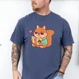 Cute Squirrel Reading A Book Lovers Anime Kawaii Women Kids Men's Comfort Colors T-Shirt Blue Jean Cute Squirrel Reading A Book Lovers Anime Kawaii Women Kids Men's Comfort Colors T-Shirt Blue Jean