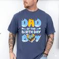 Dad Of The Birthday Boy Blue Dog Family Matching Men's Comfort Colors T-Shirt Blue Jean
