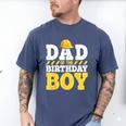 Dad Of The Birthday Boy Construction Birthday Party Hat Men Men's Comfort Colors T-Shirt Blue Jean