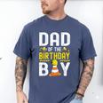 Dad Of The Birthday Boy Construction Worker Bday Men's Comfort Colors T-Shirt Blue Jean