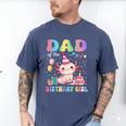 Dad Of The Birthday Girl Axolotl Bday Party Family Men's Comfort Colors T-Shirt Blue Jean