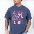 Dad Of The Birthday Girl Bow Cute Pink Matching Family Party Men's Comfort Colors T-Shirt Blue Jean