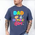 Dad Of The Birthday Girl Painting Art Birthday Girl Family Men's Comfort Colors T-Shirt Blue Jean