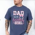 Dad Of The Birthday Girl Pink Bow Flower Birthday Girl Men's Comfort Colors T-Shirt Blue Jean