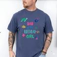 Dad Of The Birthday Girl Under Sea Theme Matching Family Men's Comfort Colors T-Shirt Blue Jean